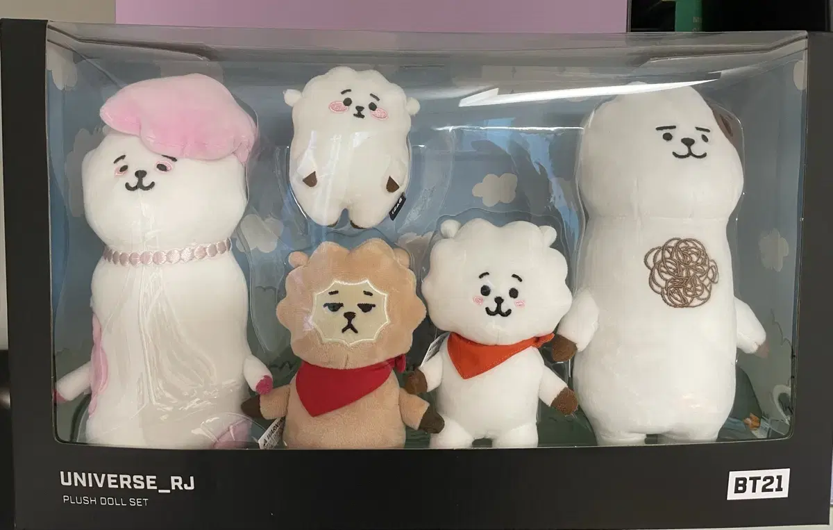 방탄 BT21 유니버스 한정판 알제이 RJ 가족인형 세트